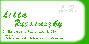 lilla ruzsinszky business card